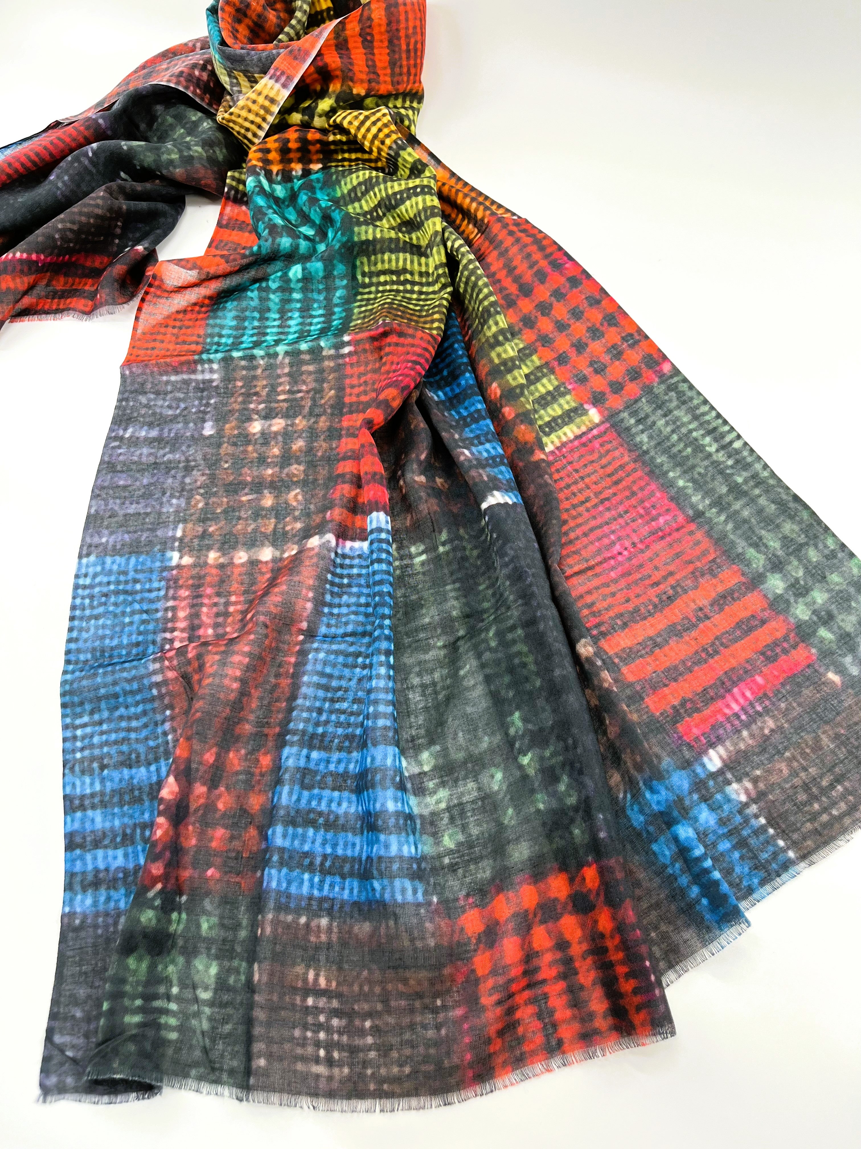 Cotton Printed Long Scarf; All Season Scarves