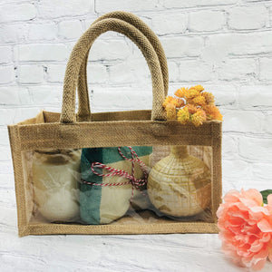 Jute Bag For Lunch Box, Go Green Printed Multipurpose Jute Bag For